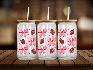Strawberry Ribbon 16 Oz Wrap