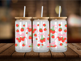 Strawberry Ribbon 16 Oz Wrap