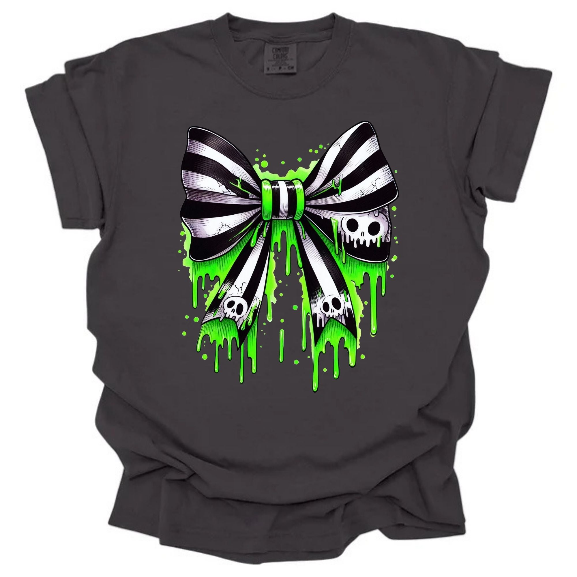 Striped Bow with Green Slime