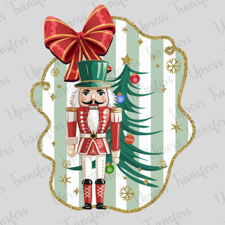 Striped Nutcracker Glitter Frame