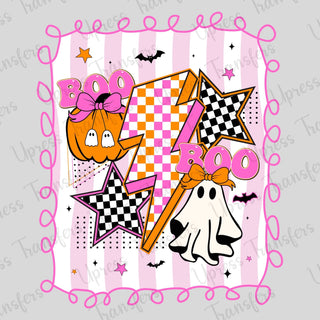 Striped Preppy Checkered Halloween Collage