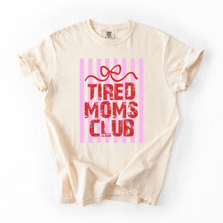 Striped Tired Moms Red