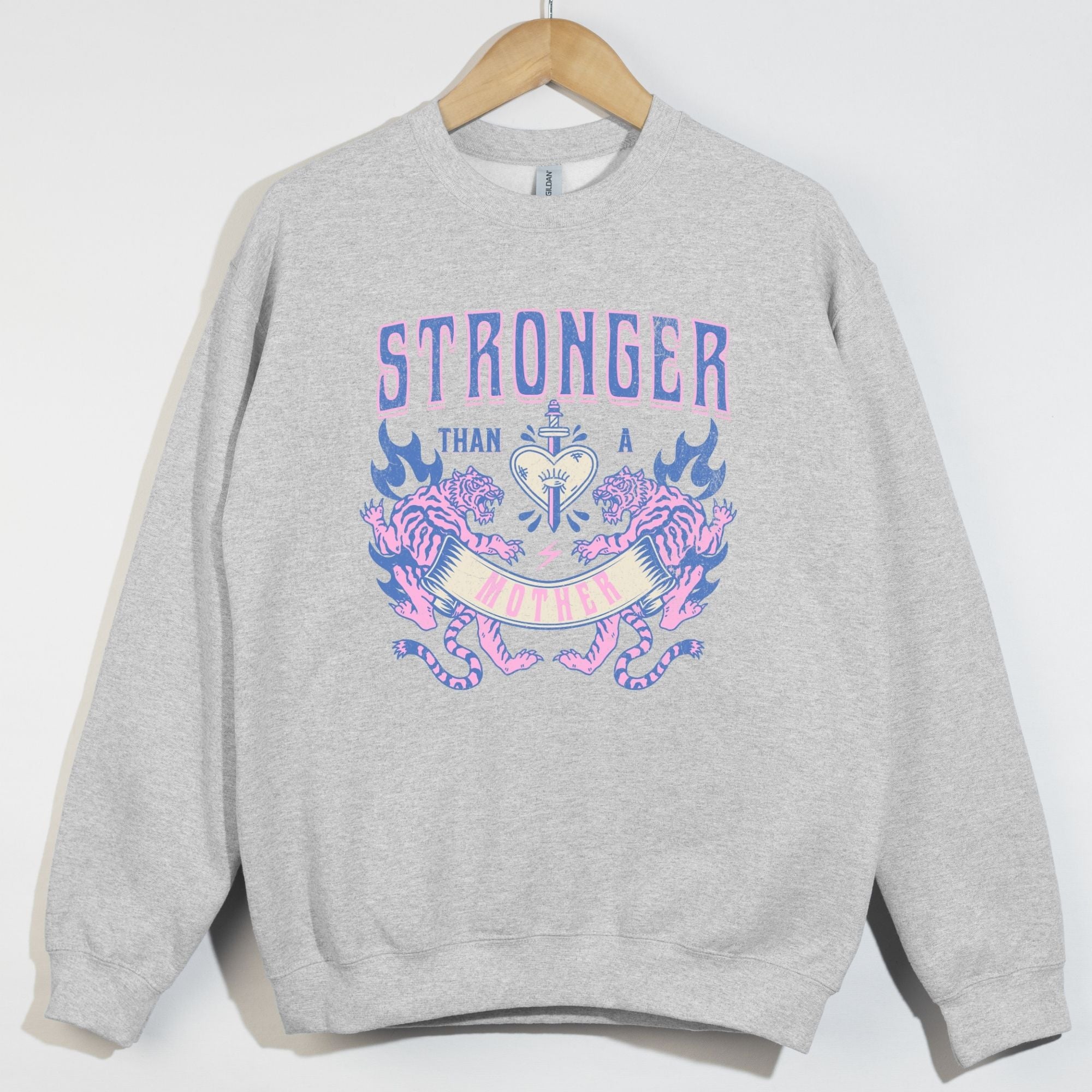 Stronger Than A Mother Distressed Pastel