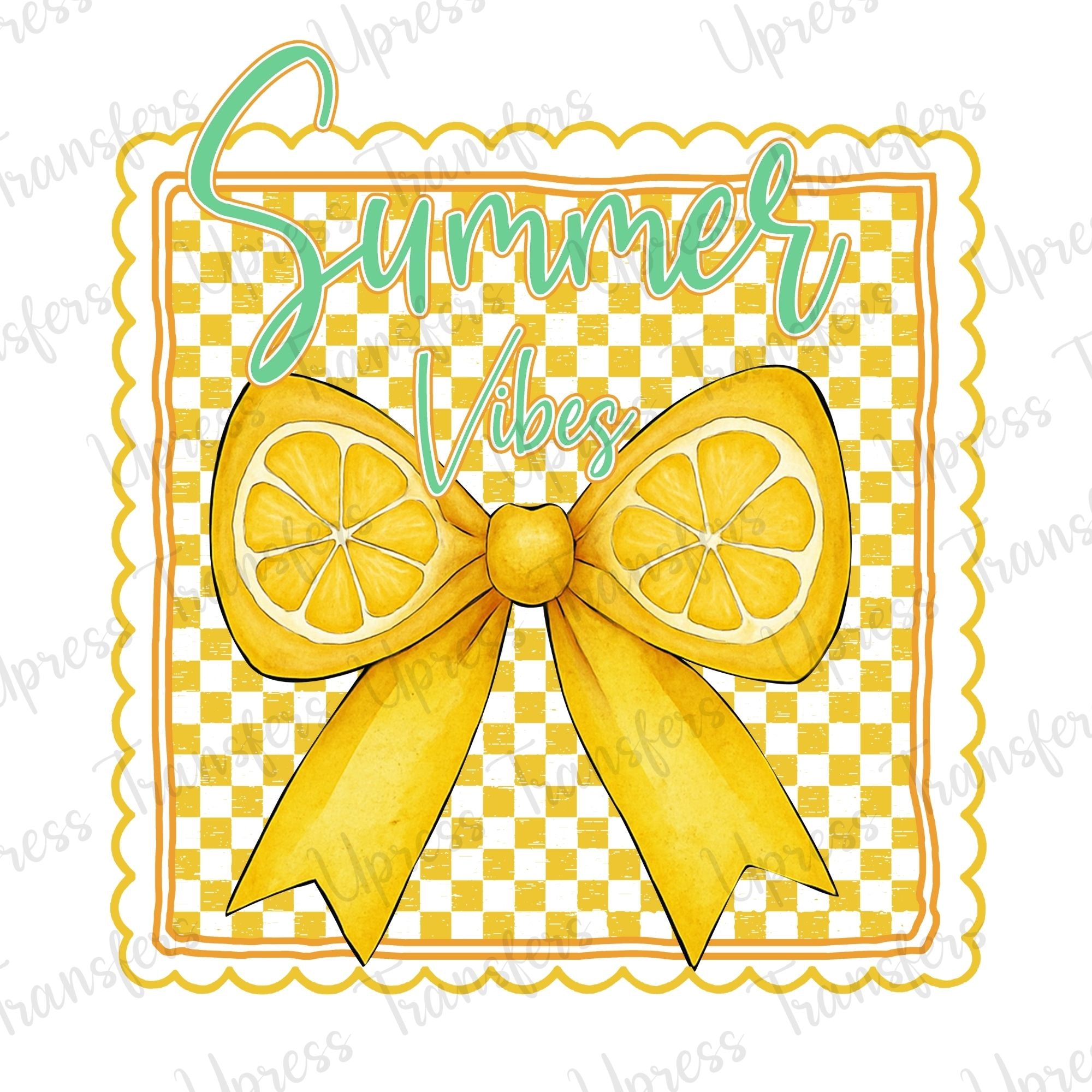 Summer Vibes Checkered Lemon