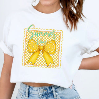 Summer Vibes Checkered Lemon