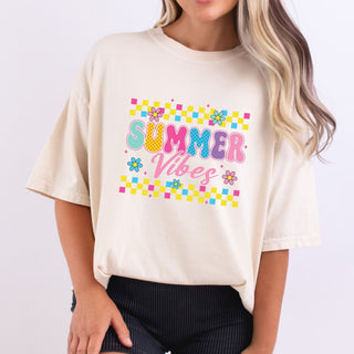 Summer Vibes Trendy Checkered Vibrant