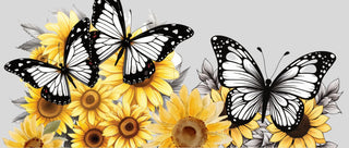 Sunflower Butterflies 16 oz UV Wrap