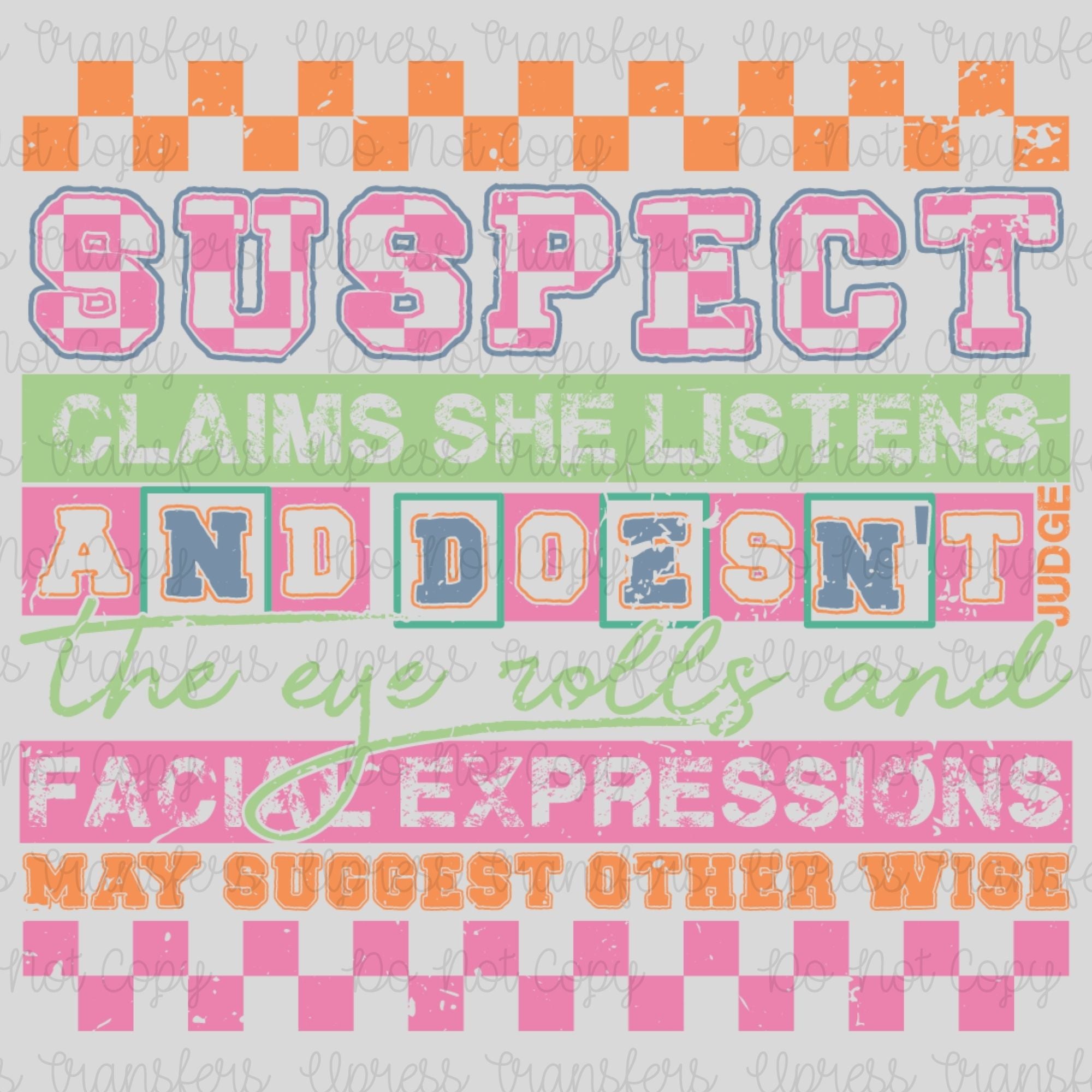 Suspect Eye Rolls