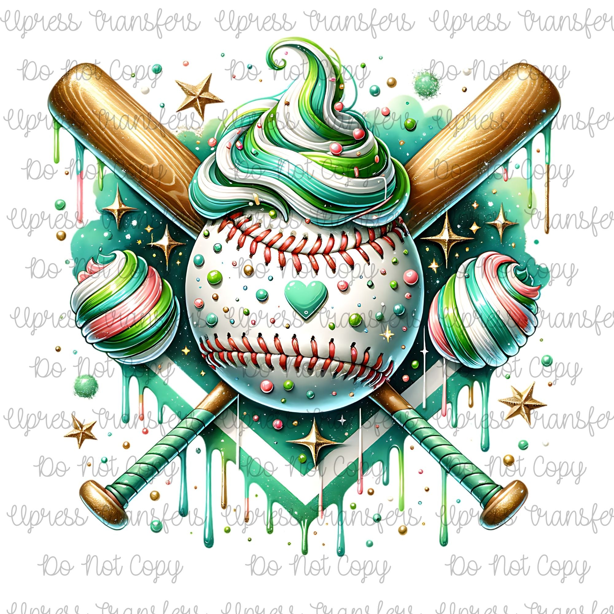 Swirl Baseball Drip