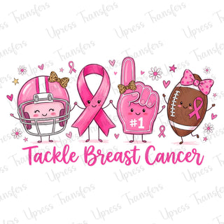 Tackle Breast Cancer Cute Characters