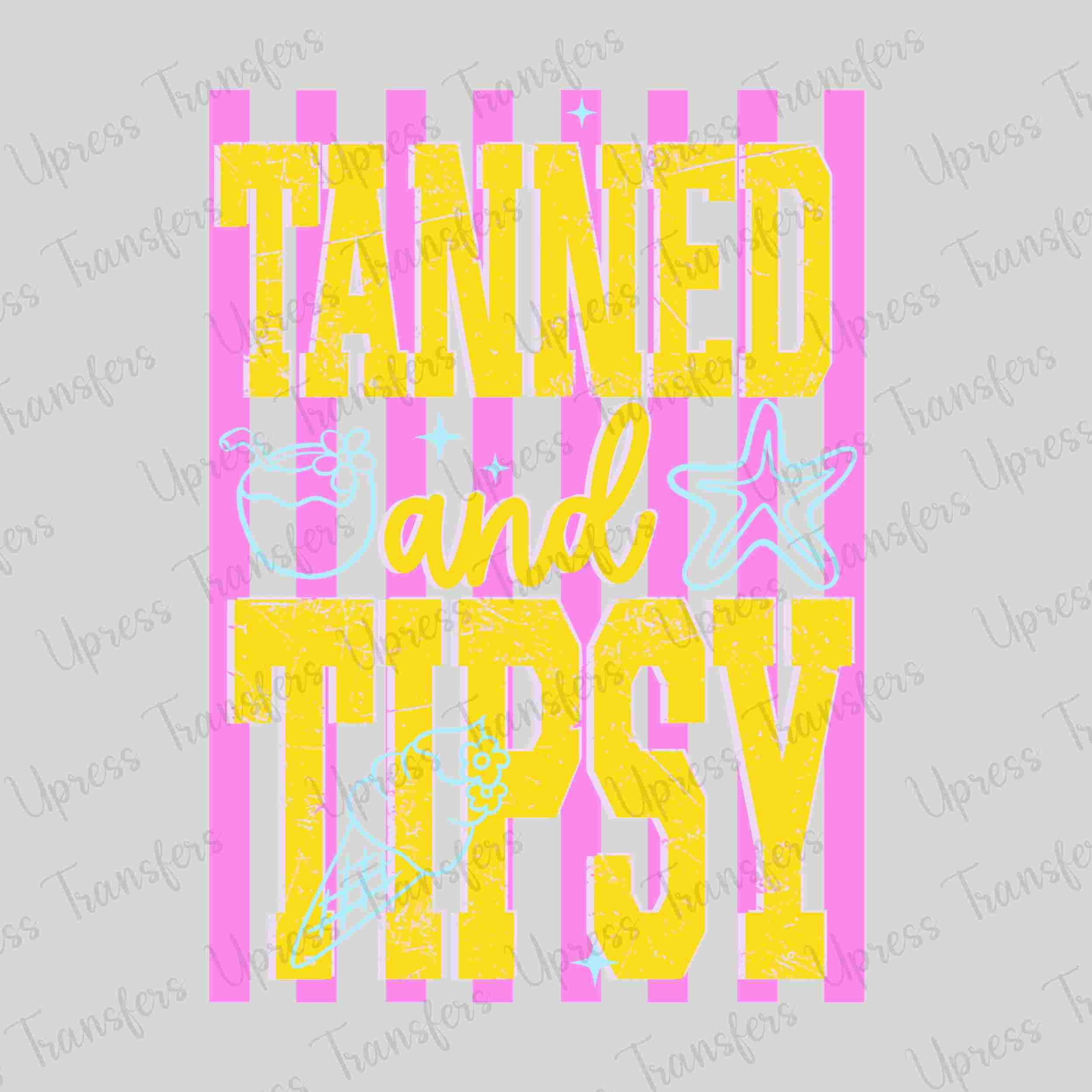 Tanned And Tipsy Yellow And Stripped