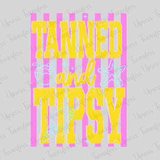 Tanned And Tipsy Yellow And Stripped