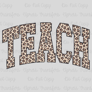 Teach Distressed Cheetah Print