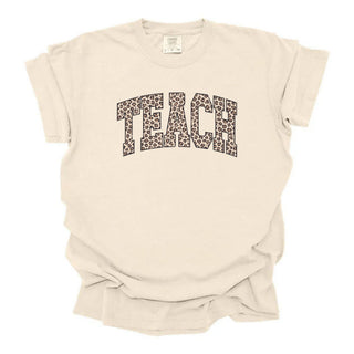Teach Distressed Cheetah Print