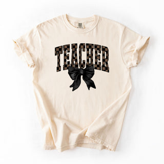 Teacher Black And Brown Checkered