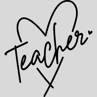 Teacher Heart Black