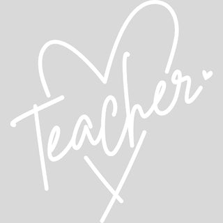 Teacher Heart White