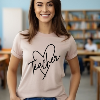 Teacher Heart Black