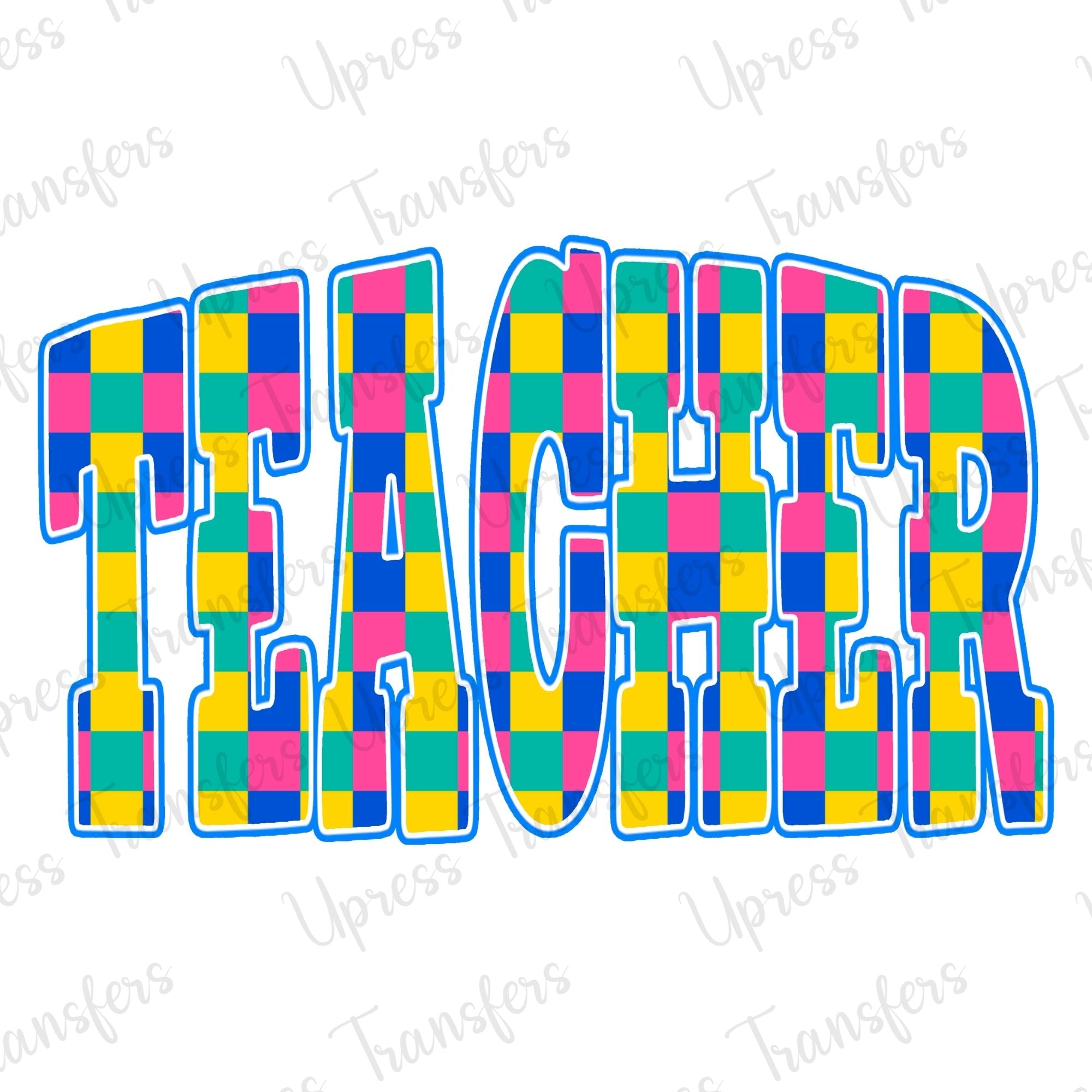 Teacher Multicolored Checkered