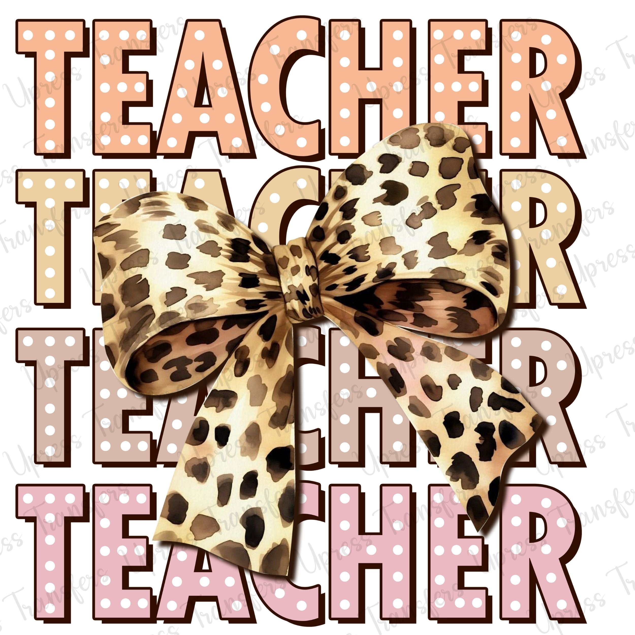 Teacher Pokadot Preppy Bow
