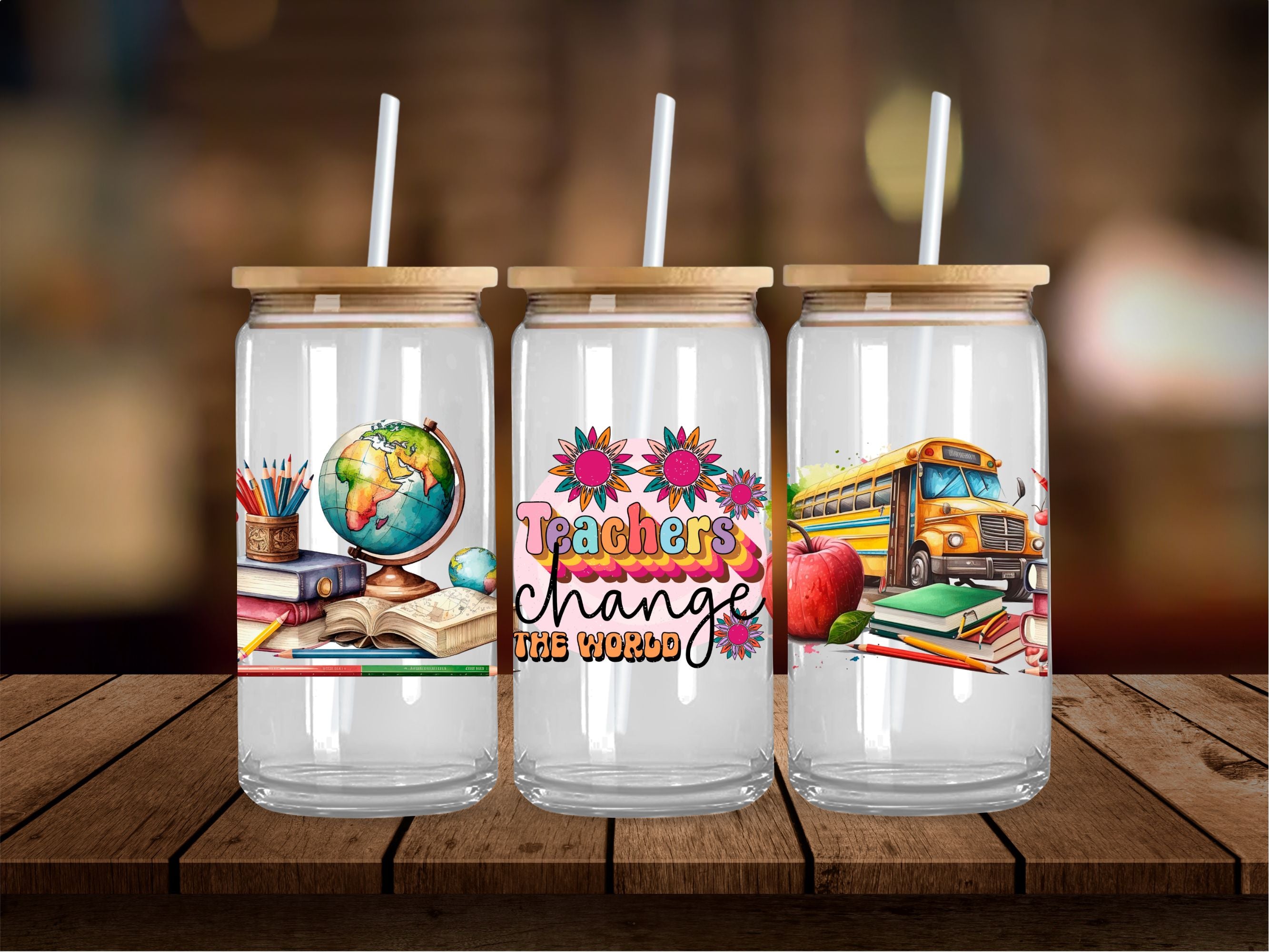 Teachers Change The World School 16 Oz Wrap