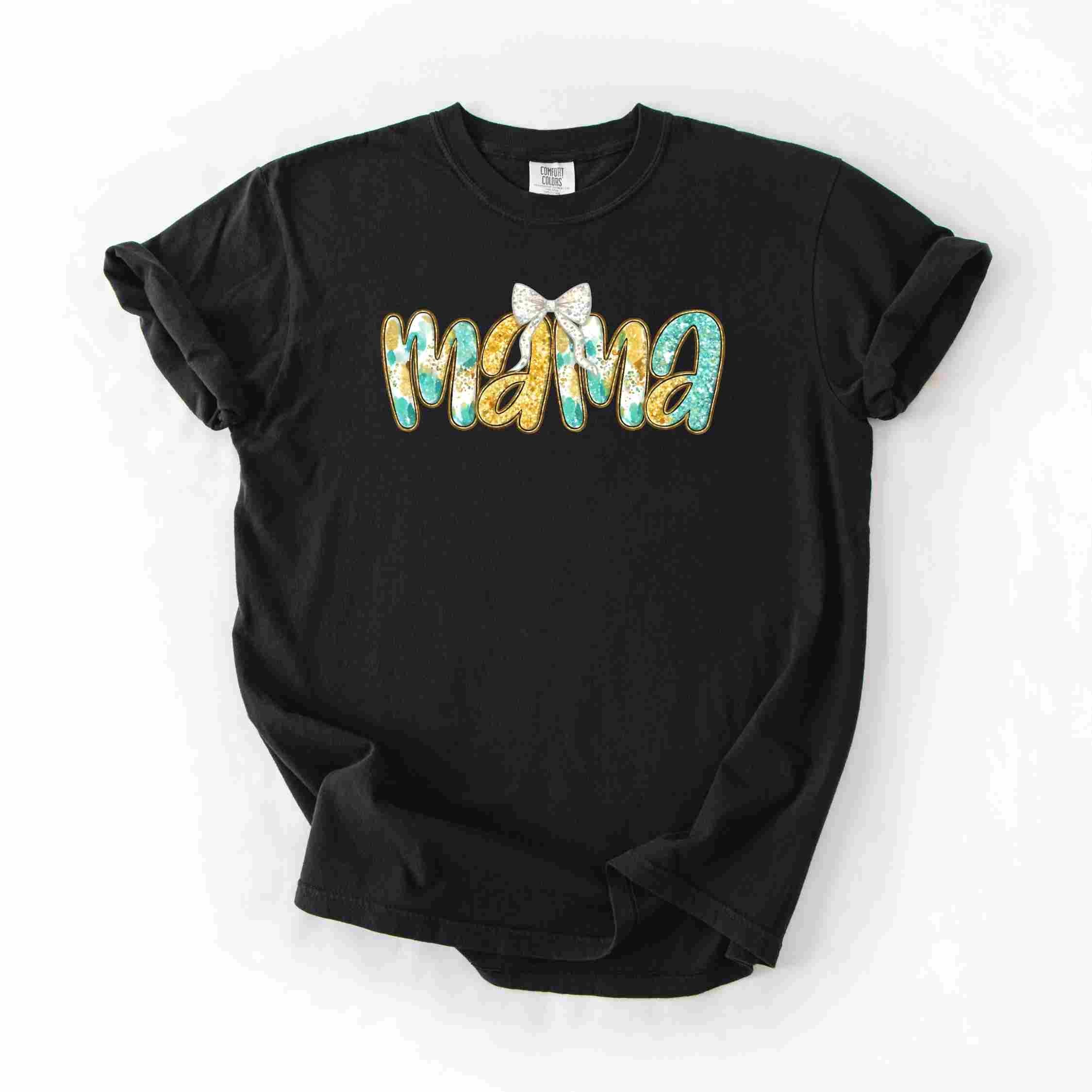 Teal And Gold Mama