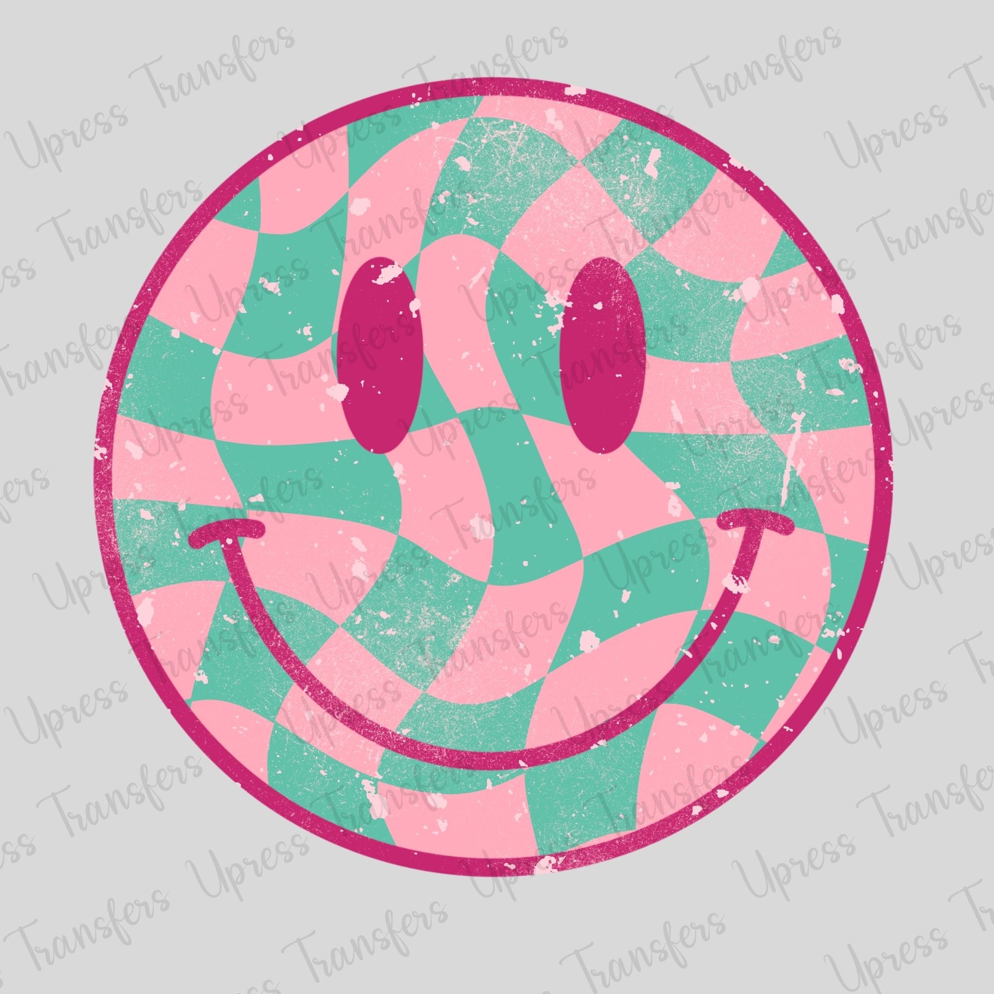 Teal Pink Smiley