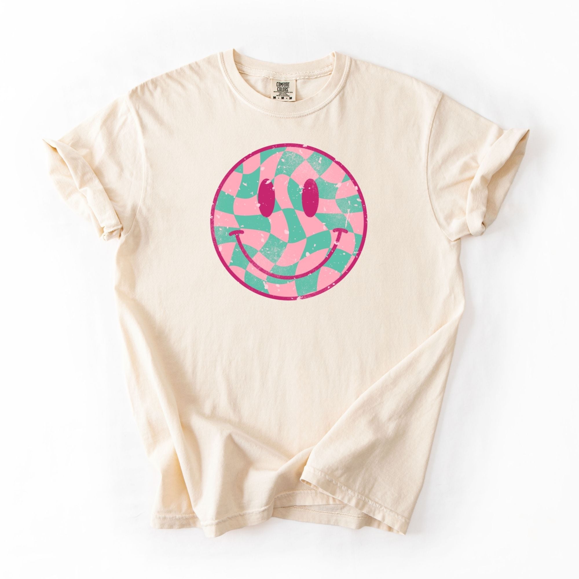 Teal Pink Smiley