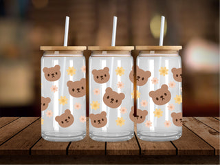 Teddy Bear Floral 16 Oz Wrap