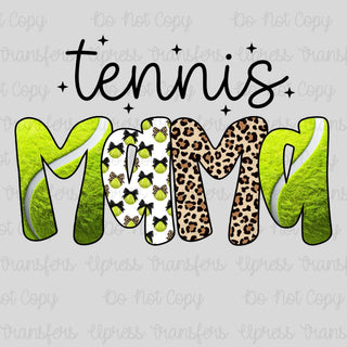 Tennis Mama Patterned Cutesy