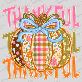 Thankful Behind Pumpkin