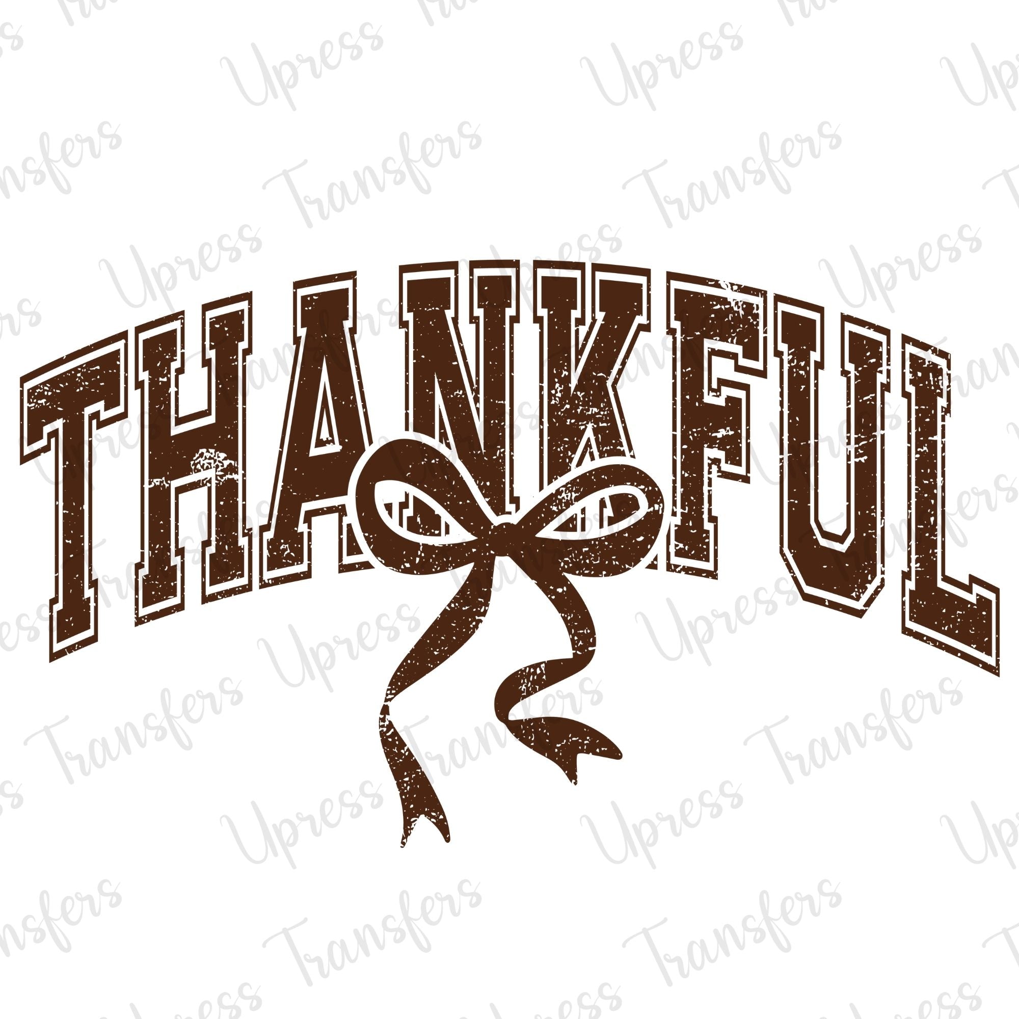Thankful Brown Varsity Bow