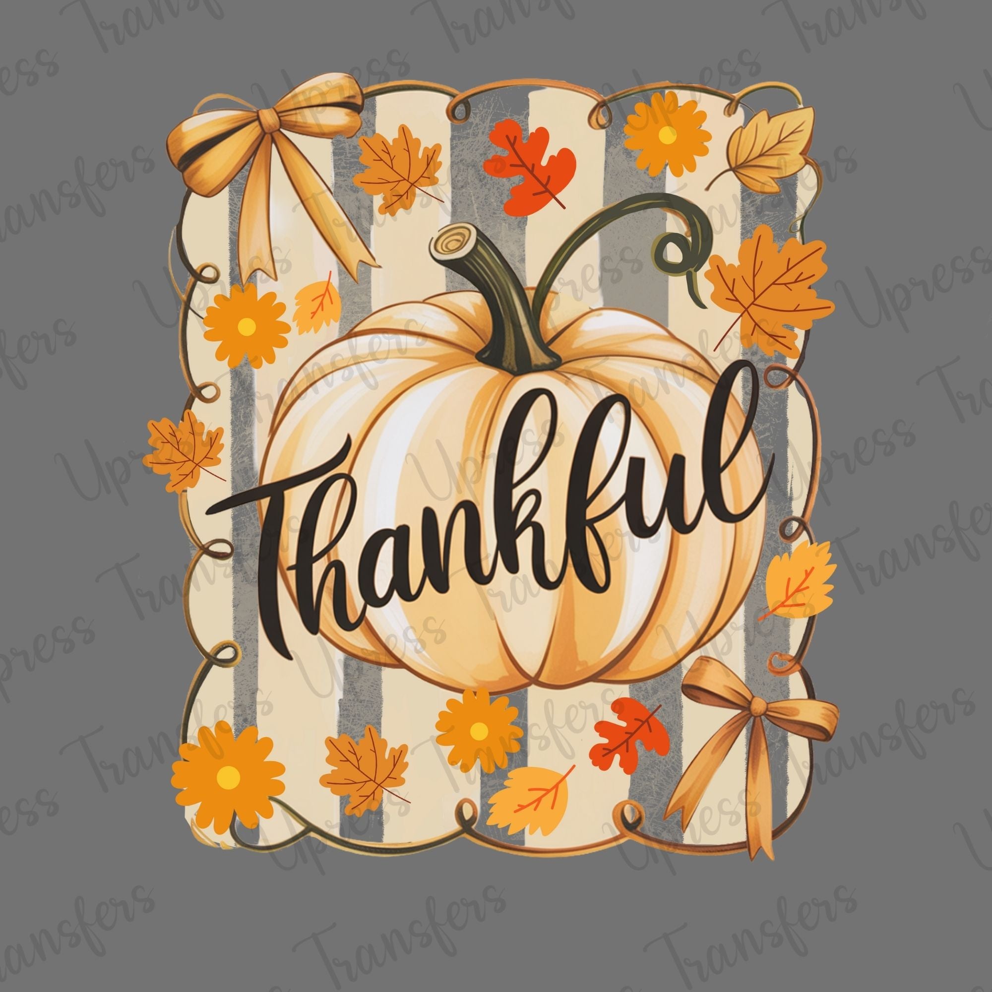 Thankful Cutesy Frame Pumpkin