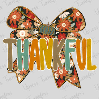 Thankful Fall Floral Bow