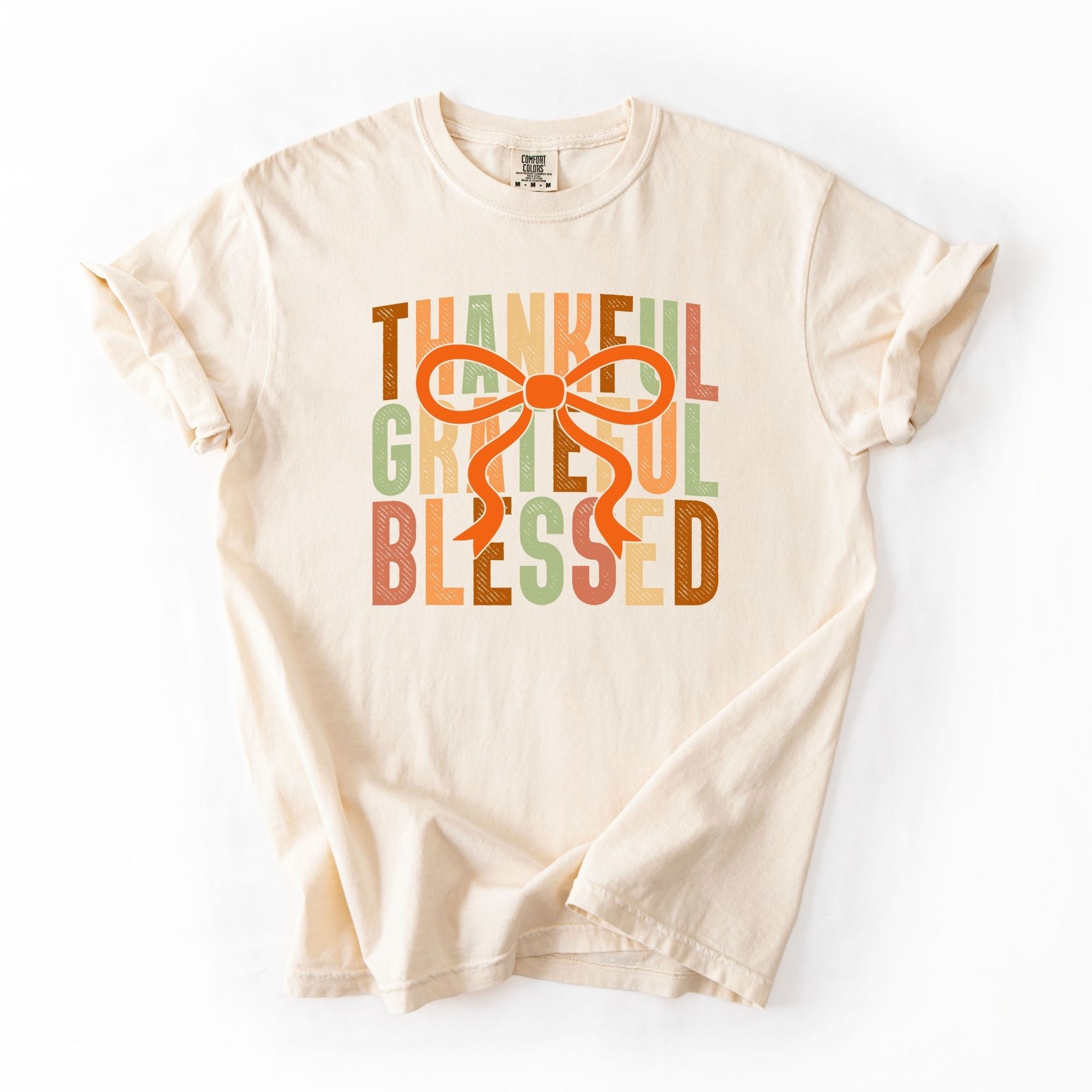 Thankful Grateful Blessed Middle Bow