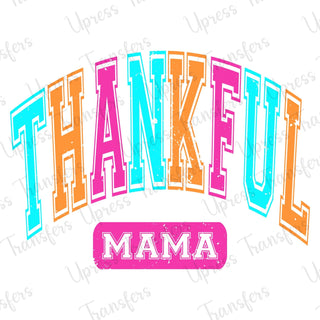 Thankful Mama Varsity Vibrant Colors