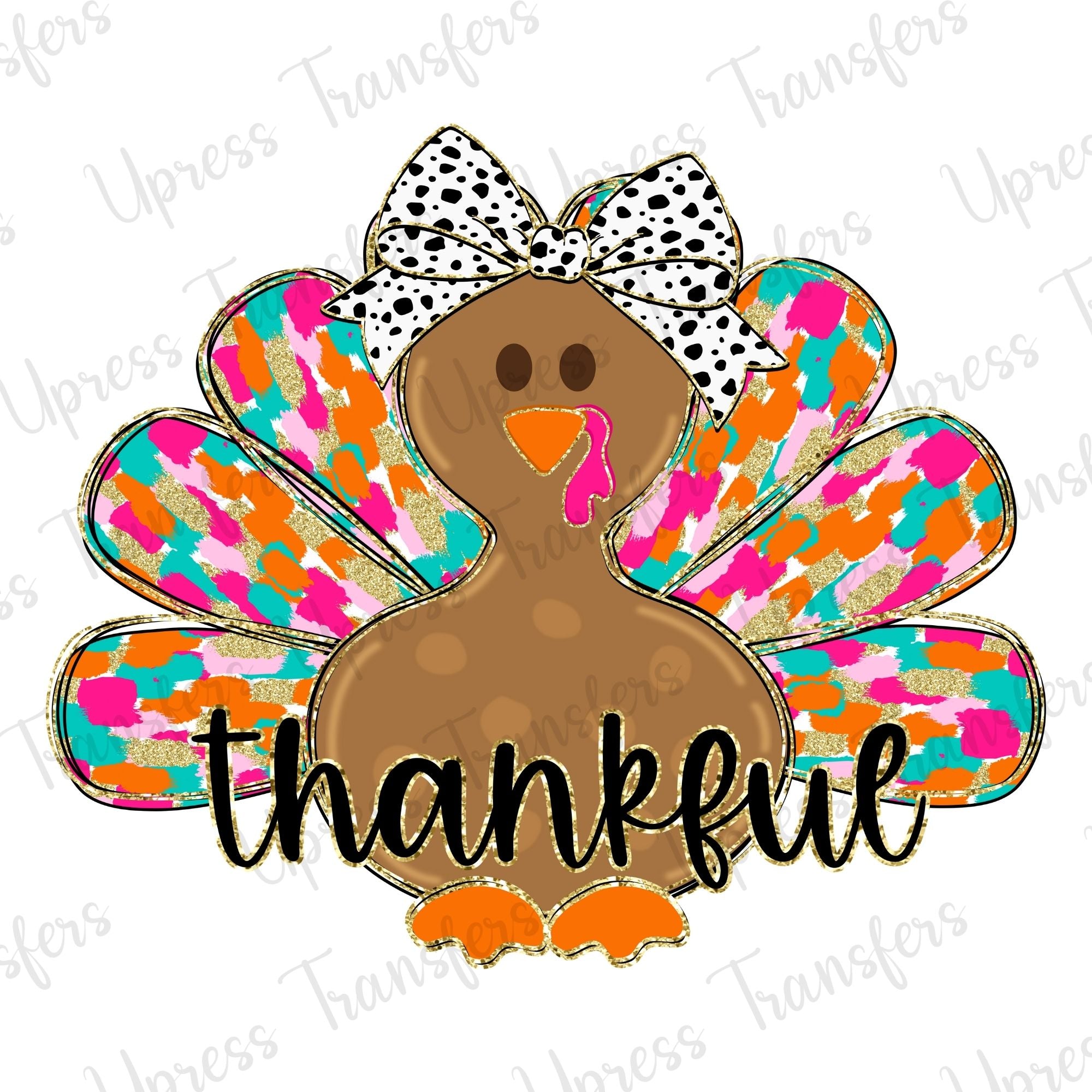 Thankful Preppy Turkey Girly