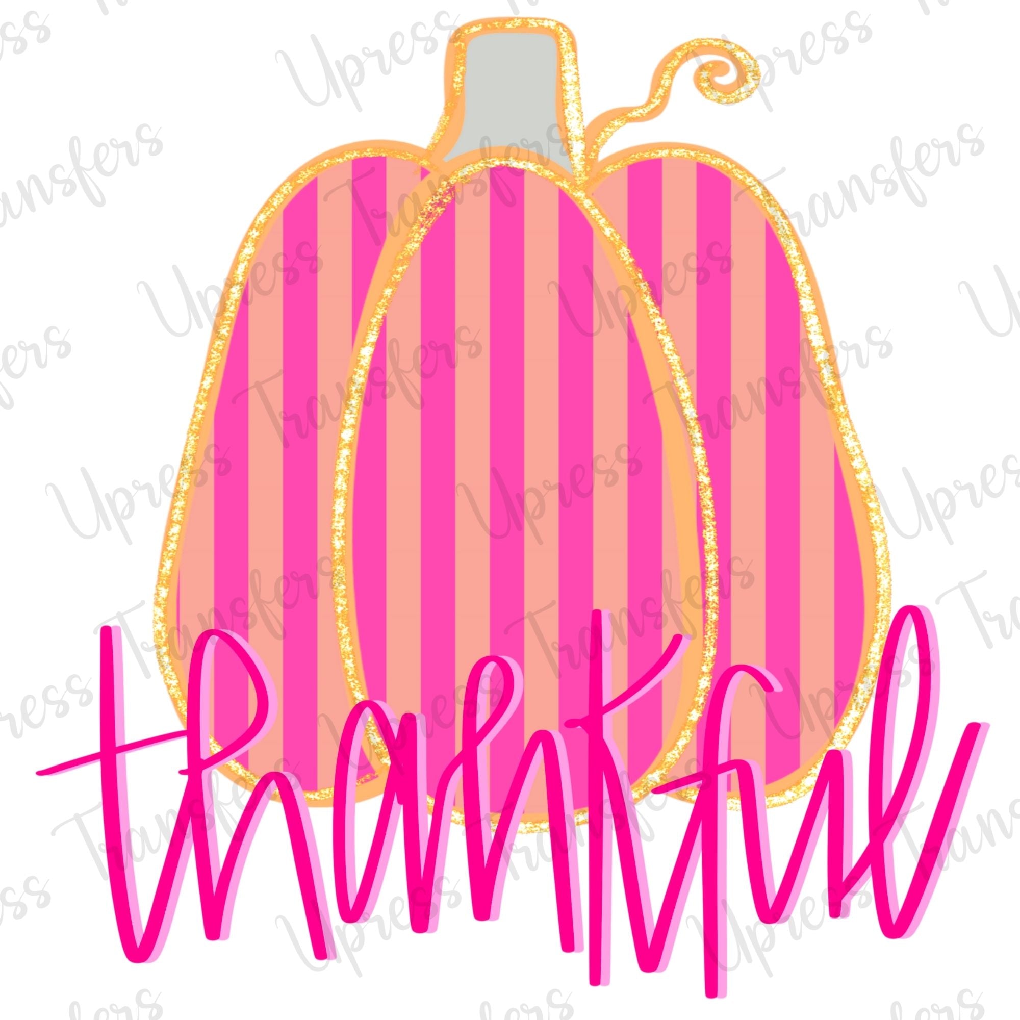 Thankful Script Orange and Pink