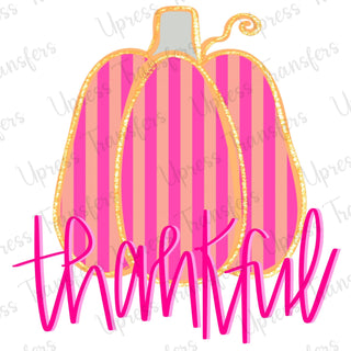 Thankful Script Orange and Pink