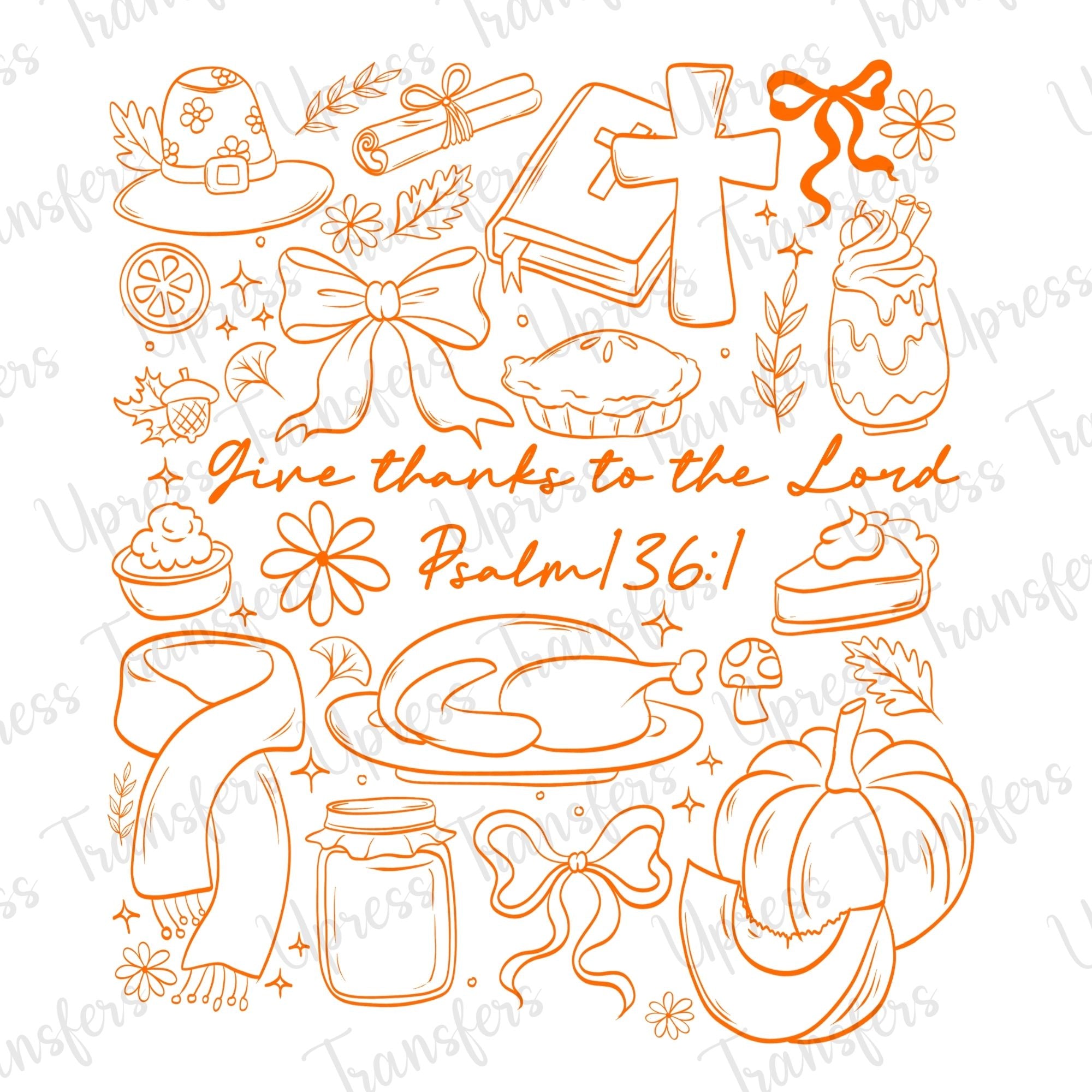 Thanks To The Lord Thin Orange Collage