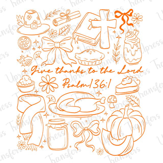 Thanks To The Lord Thin Orange Collage