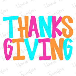 Thanksgiving Multicolored Vibrant Simple