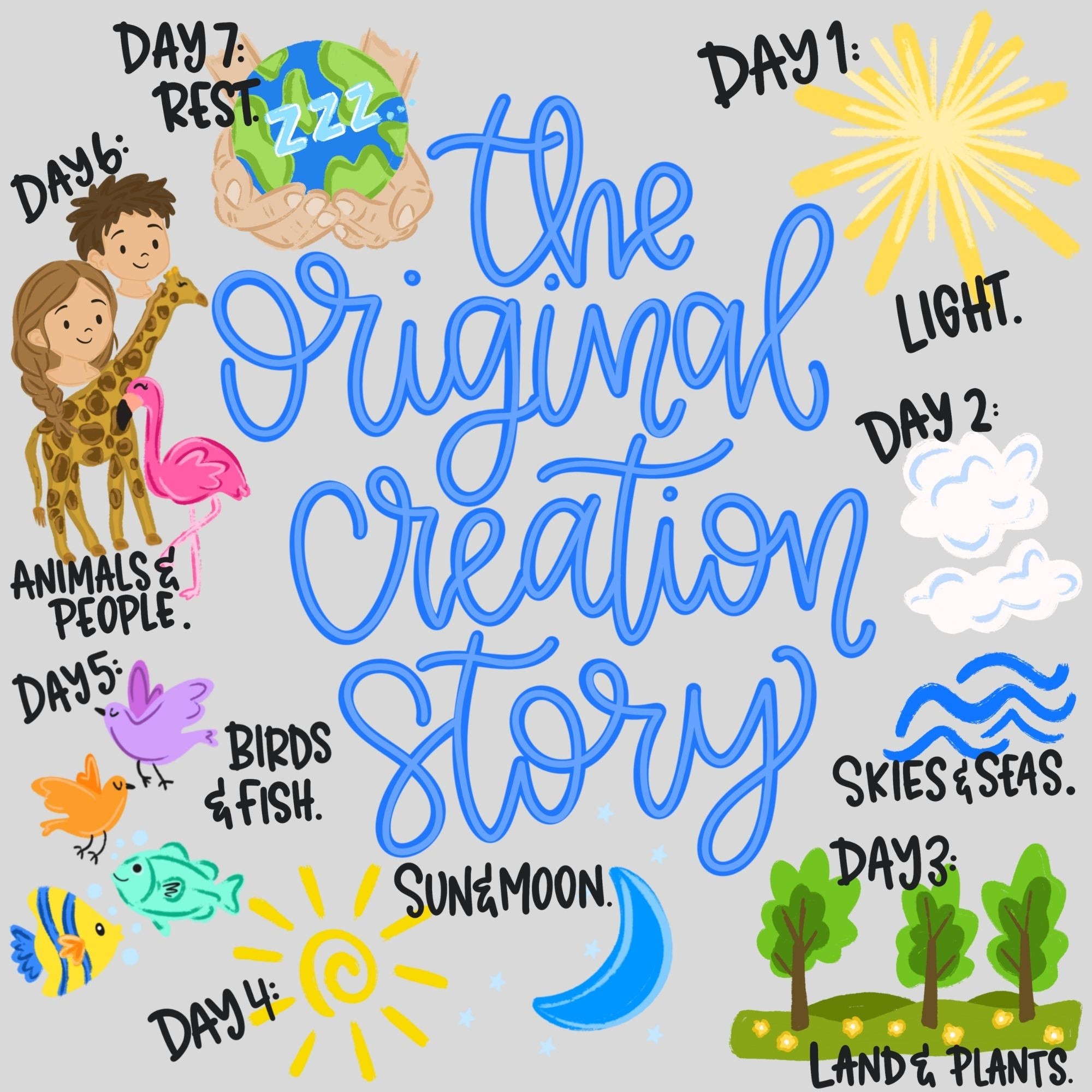 The Creation Story Blue