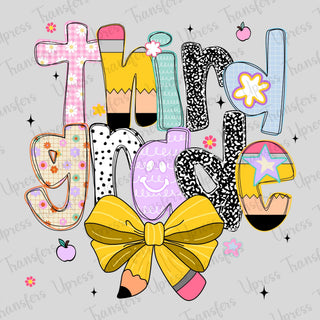 Third Grade Doodle Pencil Bow