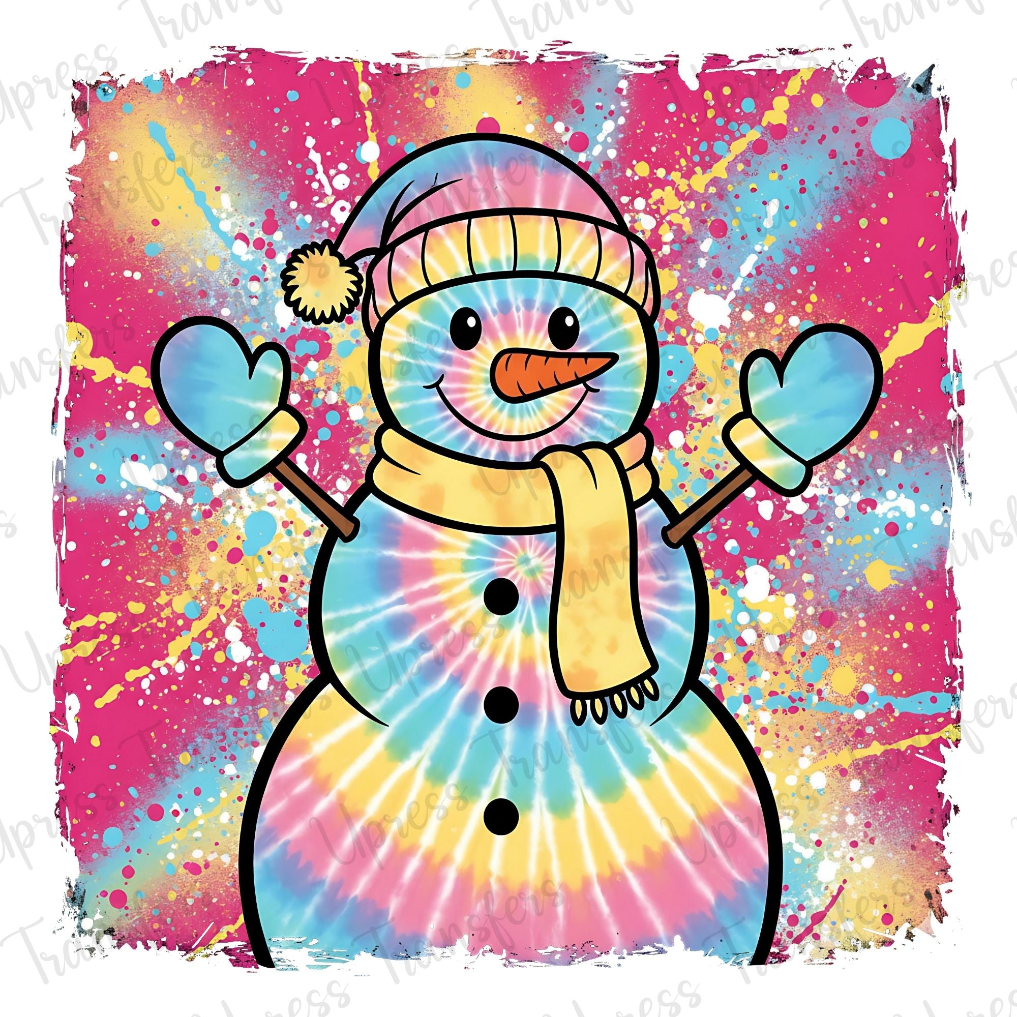 Tie Dye Snowman