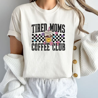 Tired Moms Coffee Club Checkered