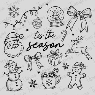 Tis The Season Black Simple