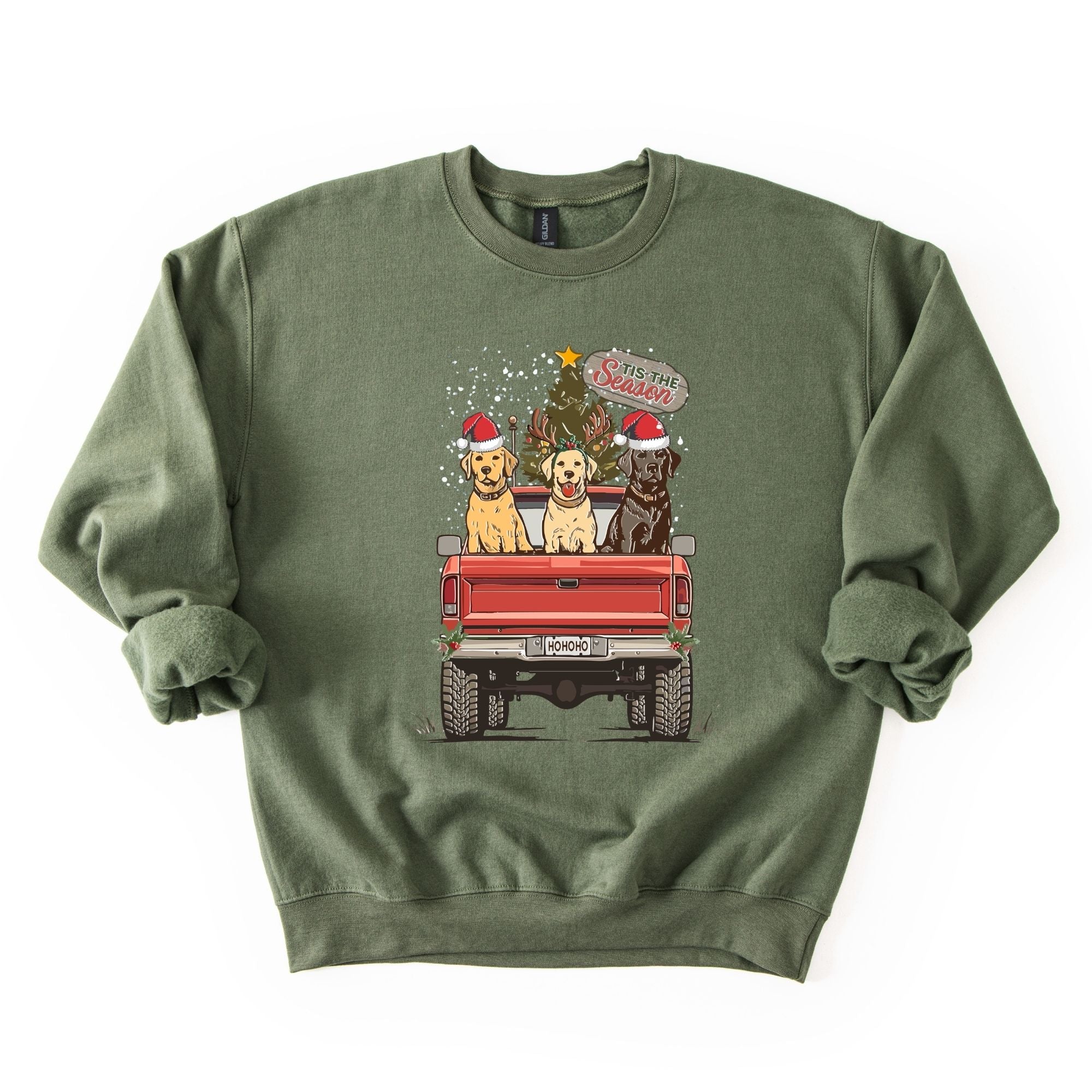 Tis The Season Dog Truck Trio