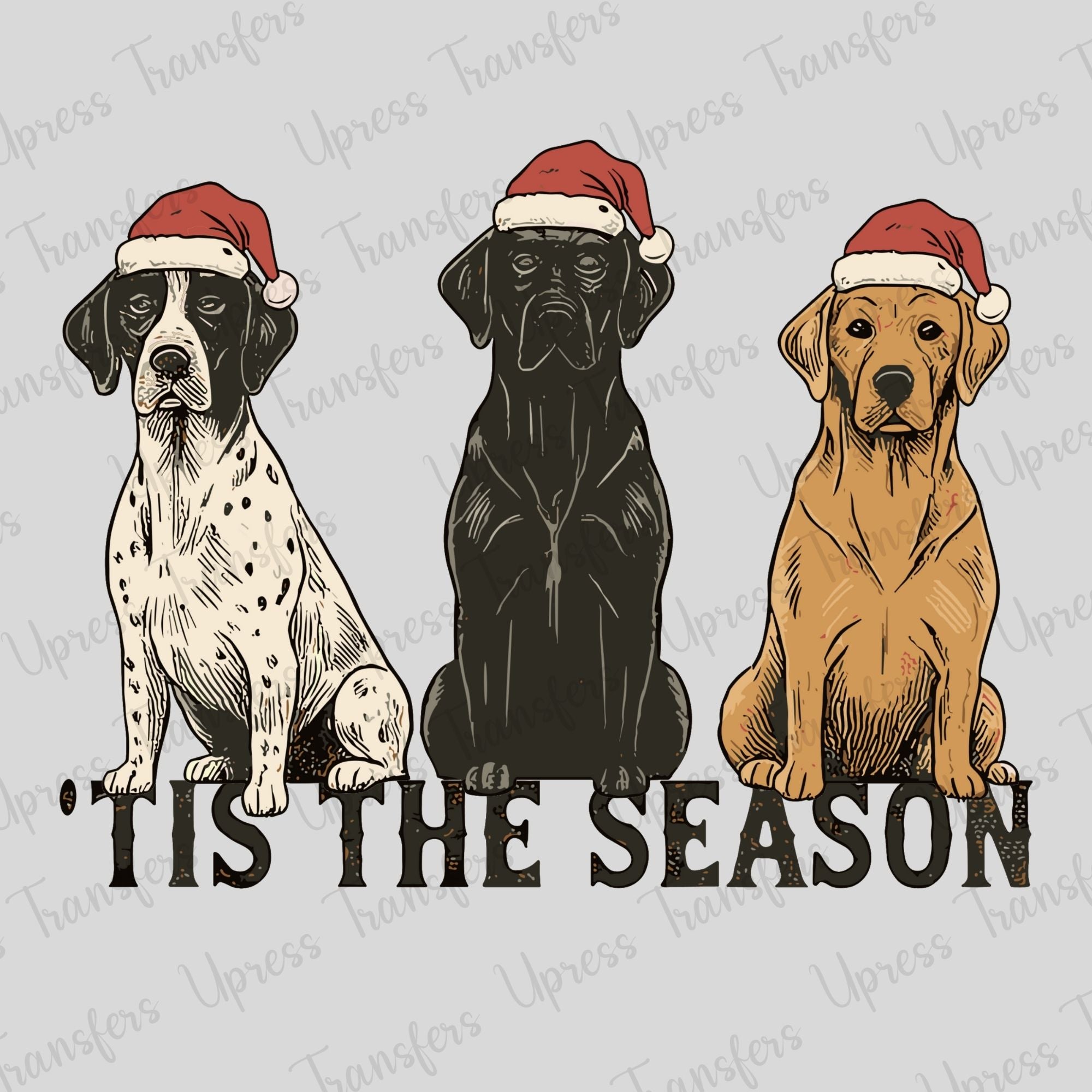 Tis The Season Retriever Dogs Trio