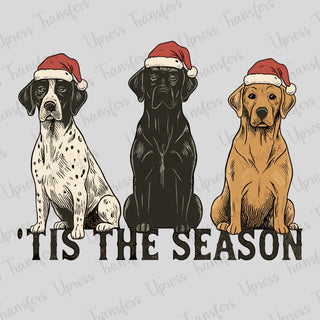 Tis The Season Retriever Dogs Trio